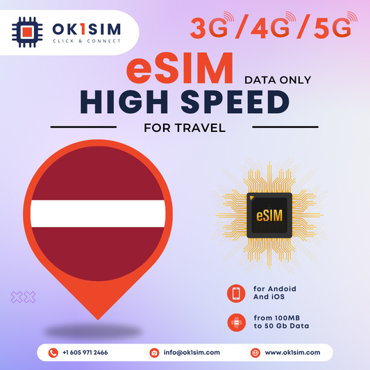 اشترِ شريحة eSIM لاتفيا للسفر - لاتفيا 1 جيجابايت لمدة 7 أيام
