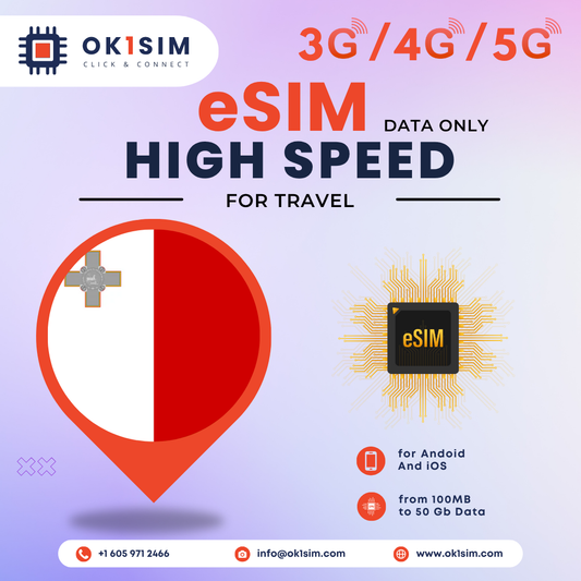 شراء بطاقة eSIM مالطا للسفر - مالطا 1 جيجابايت لمدة 7 أيام