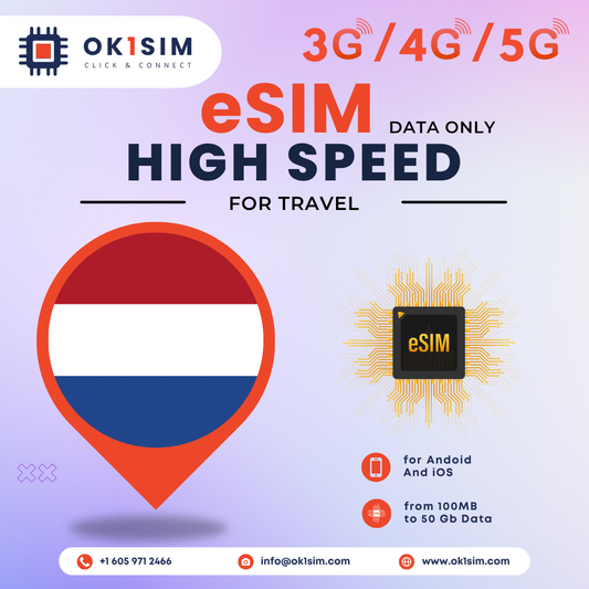 اشترِ بطاقة eSIM هولندية للسفر - هولندا 1 جيجابايت لمدة 7 أيام