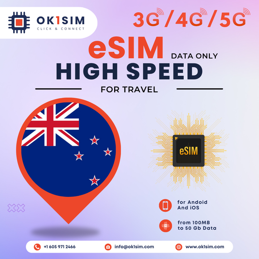Buy New Zealand eSIM for travel - New Zealand 100MB 7Days